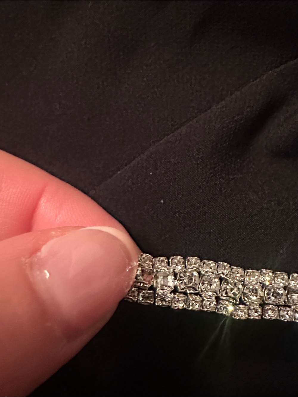 Dynamite Square Neck Rhinestone Mini Dress - Picture 5 of 7